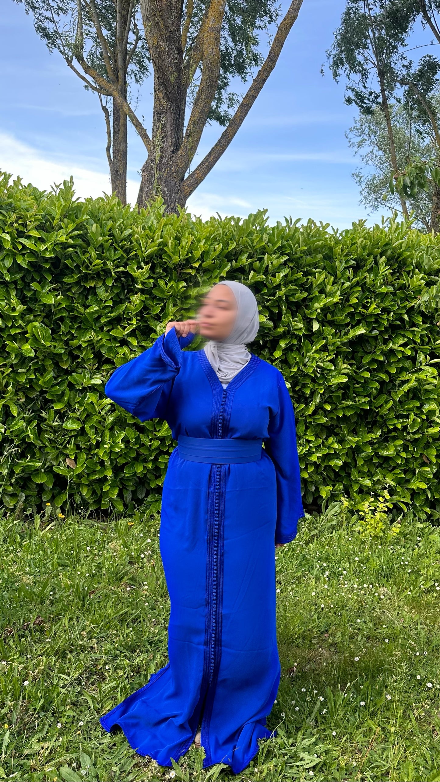 Caftan Isra bleu