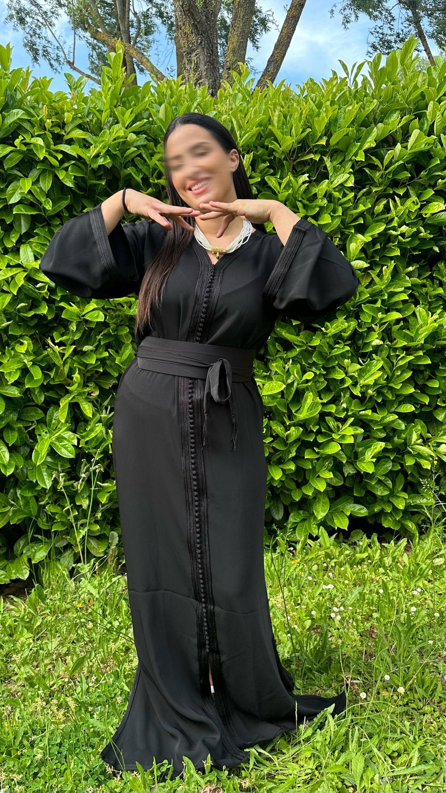 Caftan Isra noir